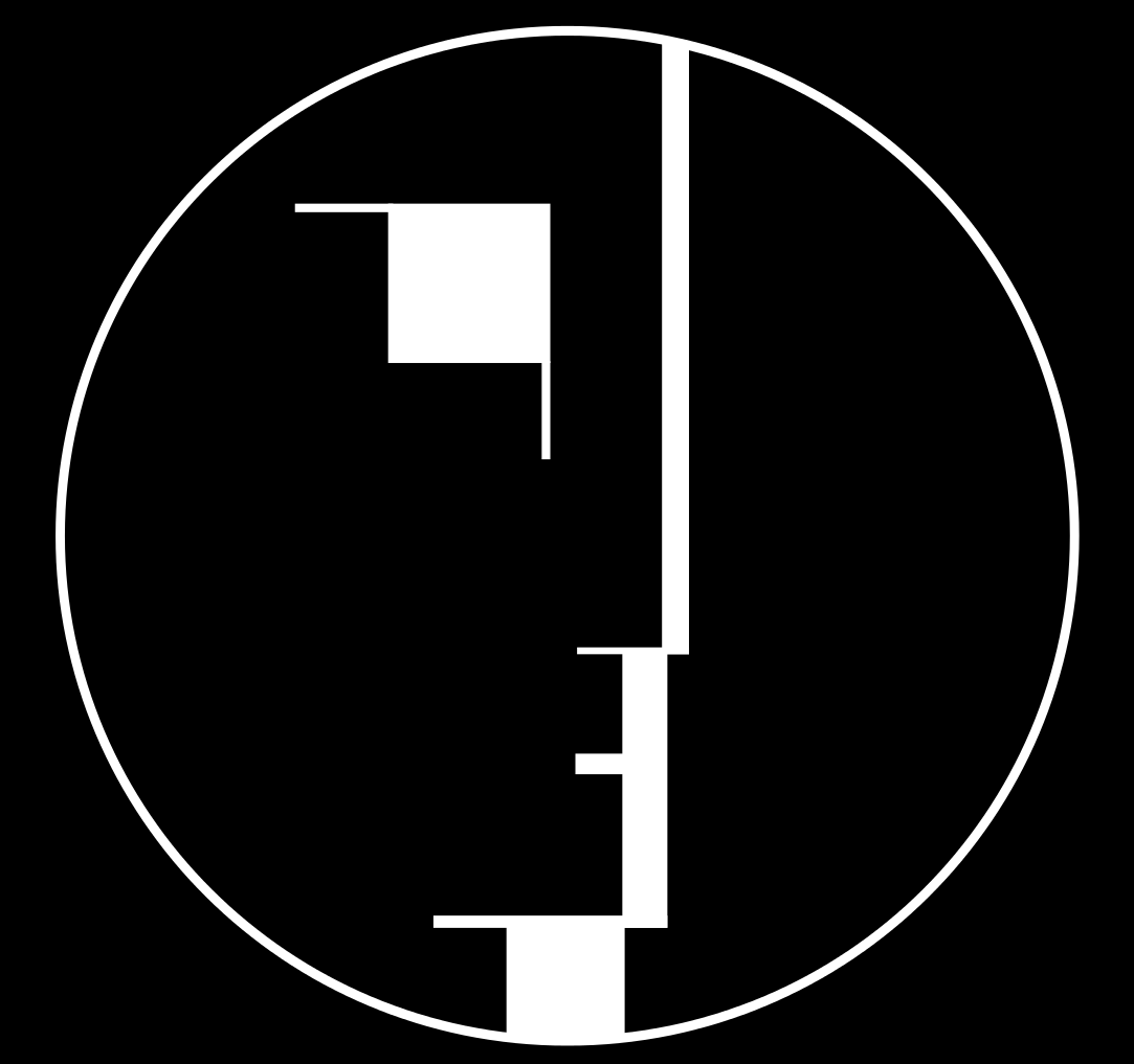 Das Bauhaus-Logo, 1922 entworfen von Oskar Schlemmer