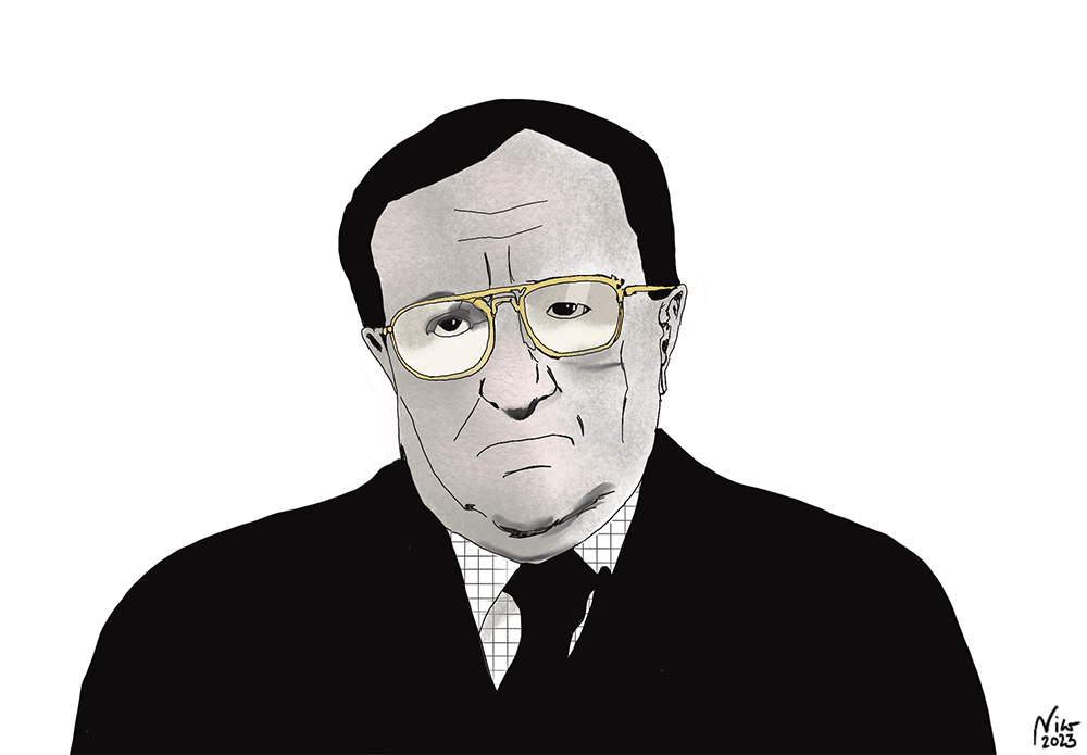 Zeichnung von Sigfried Lowitz als Der Alte